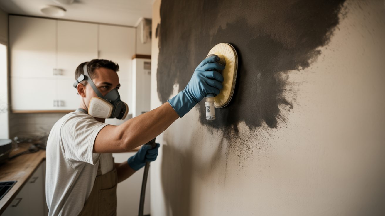 Fire Damage Restoration technician at work in a Colorado Springs home
