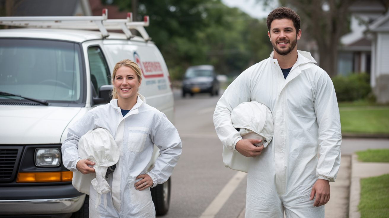 Mold Colorado Springs technicians beside a service van in Colorado Springs